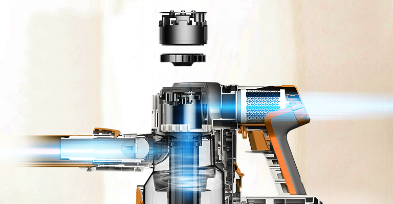 110W impressive suction power