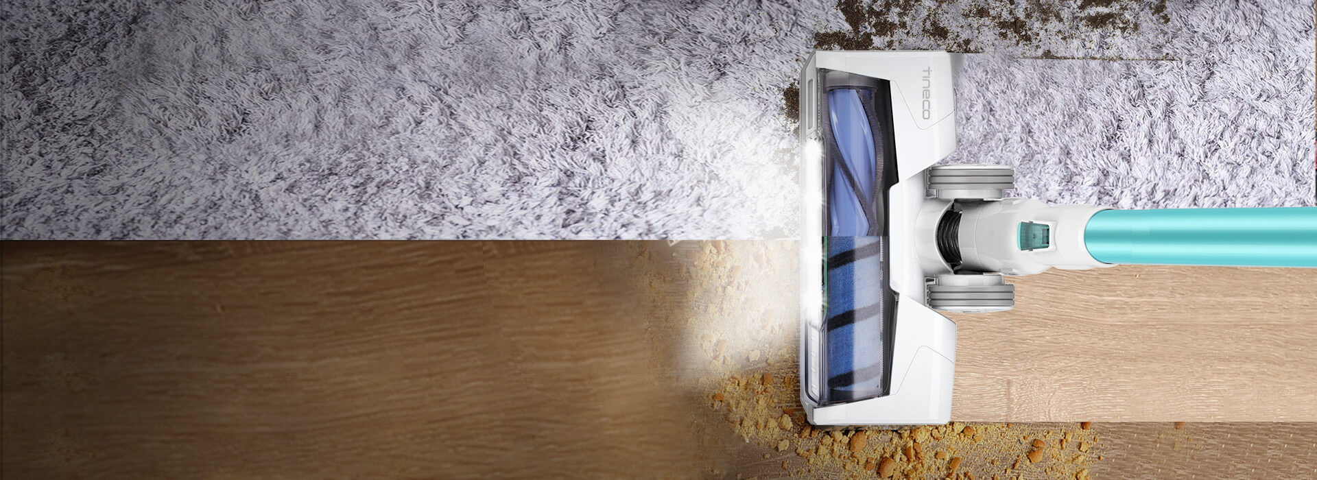 Two full-size LED power brushes